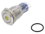Comutator Anti-Vandalism DPDT 3A/250VAC IP67 Ambră