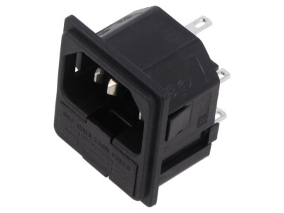 Conector alimentare AC C14 10A 250V foto