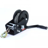 Winch manual profesional negru cu cablu de sarma 1500kg 10 metri Performance AutoTuning