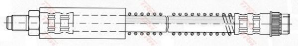 Conducta / cablu frana RENAULT CLIO I (B/C57, 5/357) (1990 - 1998) TRW PHB449
