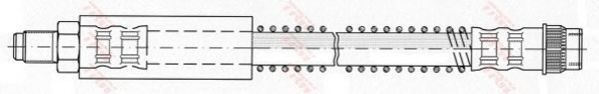 Conducta / cablu frana RENAULT CLIO III (BR0/1, CR0/1) (2005 - 2012) TRW PHB449