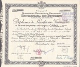 PM463N Diplomă de Licență &icirc;n Farmacie, 1937, Universitatea din București