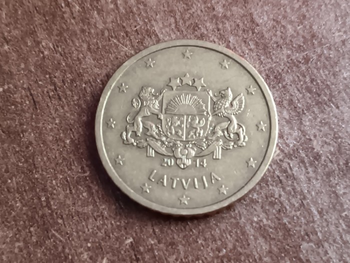 C50 - Moneda foarte veche - 50 euro centi - Letonia - 2014