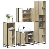 Gossi set de mobilier de baie din 4 piese din lemn de stejar sonoma