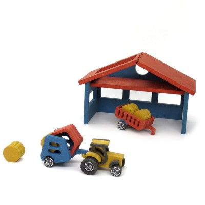 Set de constructie Ferma cu tractor Nathan Croc Toys foto