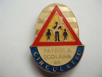 ROMANIA - INSIGNA PIONIERI - PATRULA SCOLARA DE CIRCULATIE , IM1.81 foto