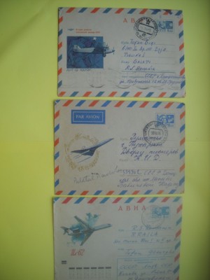 HOPCT PLIC S NR 932 SET 3 PLICURI-AVION /AVIOANE / AVIATIE - RUSIA -CIRCULAT foto