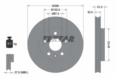 TEXTAR 92186905 PRO+ Disc frana foto