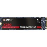 SSD X250, 1TB, SATA M2 2280, R/W speed 520MBs/500MBs, Emtec