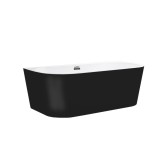 Cada baie freestanding Leziter Still 170 cm Negru Mat Acrilic Sanitar