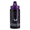 Sticla Apa Copii Wednesday, 500ml, Negru Mov, Aluminiu+Plastic, Flip Top, Fete, Scoala, Sport