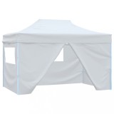 Gossi cort de petrecere pliabil cu 4 pereti, alb, 3 x 4 m, otel