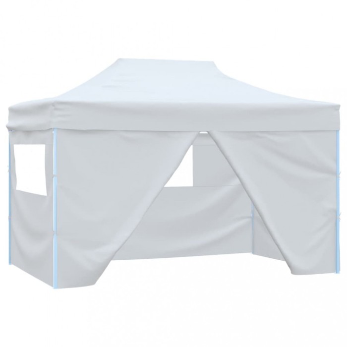 Gossi cort de petrecere pliabil cu 4 pereti, alb, 3 x 4 m, otel