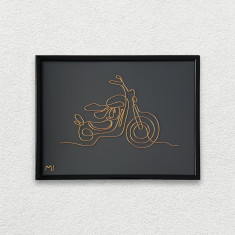 Tablou Motocicleta, 18×24 cm