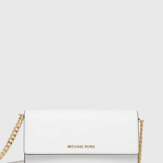 MICHAEL Michael Kors poseta de piele culoarea alb