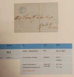 Romania 1857 - Scrisoare circulata IASI-GALATI
