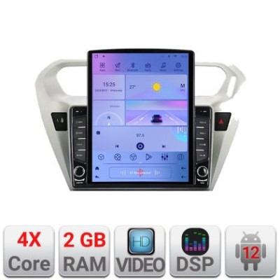 Navigatie Peugeot 301 Citroen K-Elisee K-301 ecran tip TESLA 9.7&amp;quot; cu Android Radio Bluetooth Internet GPS WIFI 2+32 DS v1 CarStore Technology foto