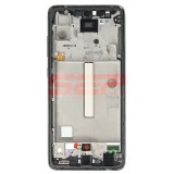 Carcasa Mijloc Samsung Galaxy A52 / A526 (A52 5G) Neagra + Butoane Volum/Power