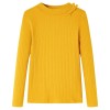 Tricou pentru mâneci lungi pentru copii, ocru, 116, vidaXL