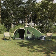 vidaXL Cort de Camping cu acoperiș Verde 308 x 268 x 130 cm Poliester 42001008