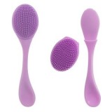 Set 2 Spatule și Pensule pentru Față, 14 cm, Lila, Silicon, CMCLASS