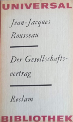 DER GESELLSCHAFTS - VERTRAG-JEAN JACQUES ROUSSEAU foto