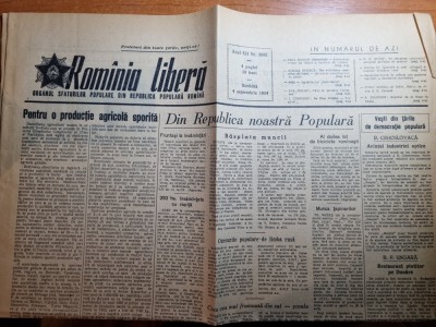 romania libera 4 septembrie 1954-art. cartierul floreasca ,ziua aviatiei foto