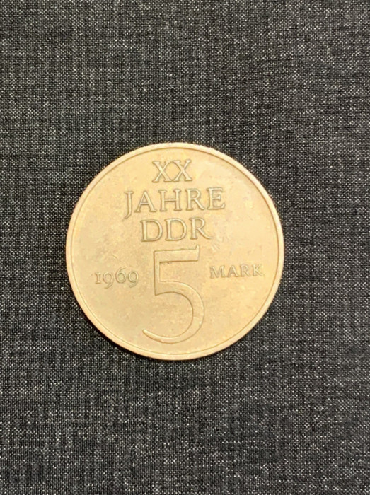 Moneda 5 mărci Germania DDR 1969