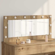vidaXL Oglindă de toaletă cu oglindă Stejar Artizanal 100 x 45 x 18 cm 868332