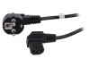 Cablu CEE 7/7 ştecăr unghi 90&deg; IEC C13 mamă 2m PVC, Goobay
