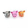 JUCARIE PENTRU CAINI PAPILLON LATEX PIG SMILEY MIX COLOURS, IN DISPLAY, 8CM-15 BUC SET 140013