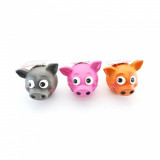 JUCARIE PENTRU CAINI PAPILLON LATEX PIG SMILEY MIX COLOURS, IN DISPLAY, 8CM-15 BUC SET 140013