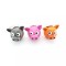 JUCARIE PENTRU CAINI PAPILLON LATEX PIG SMILEY MIX COLOURS, IN DISPLAY, 8CM-15 BUC SET 140013