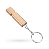 Fluier Dublu Foarte Puternic, din Aluminiu cu Inel pentru Chei, pentru Arbitrii si Diverse Activitati in Aer Liber, Auriu, Premium, CBD CORAL BEST DEA