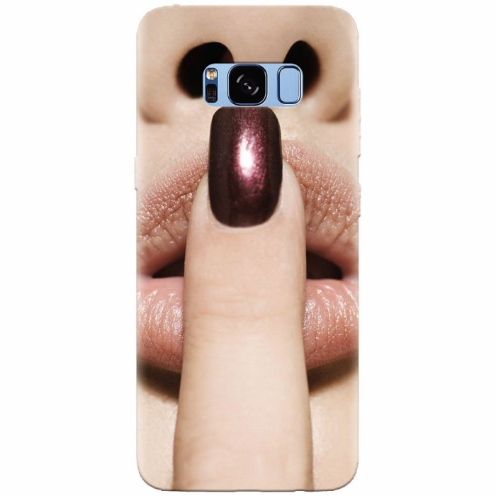 Husa silicon pentru Samsung S8, Finger Purple Nailpolish Girl Lips Husa silicon pentru Samsung S8, Finger Purple Nailpolish Girl Lips