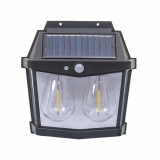Lampa solara de perete, cu 2 becuri LED, senzor de miscare, 3 moduri de lumina / ZTS 8193