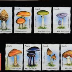 Angola 1999-Flora,Ciuperci,serie II,6 val, dantelate,MNH,Mi.1398-1405
