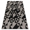 Covor sisal Floorlux 20489 argint si negru Triunghiuri, 60x110 cm, Dreptunghi