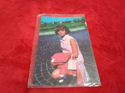 CARTE POSTALA ACTORI SI INTERPRETI SYLVA KOSCINA CU AUTOGRAF foto