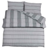 Cumpara ieftin Set cu husa de pilota, gri deschis, 260x240 cm, bumbac