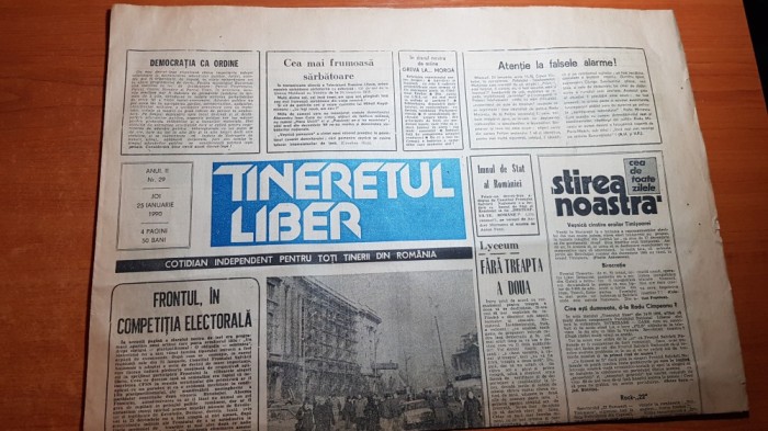 tineretul liber 25 ianuarie 1990-n-avem nivi o vina ca &quot;el&quot; sa nascut in jud.olt
