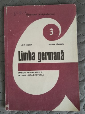 Eremia savinuta Manual Limba germana anul 3 clasa VII foto