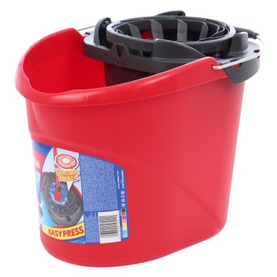 Galeata din plastic cu storcator flexibil Vileda, rosie, 10L foto