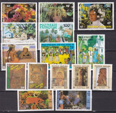 Polinezia 1983,84,85/86 arta traditii 6 serii complete MNH foto
