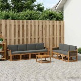 Cumpara ieftin Set de canapele de exterior 7 buc. 7-Locuri Natural si Antracit