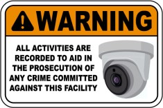 Warning All Activities Are Recorded Sign foto