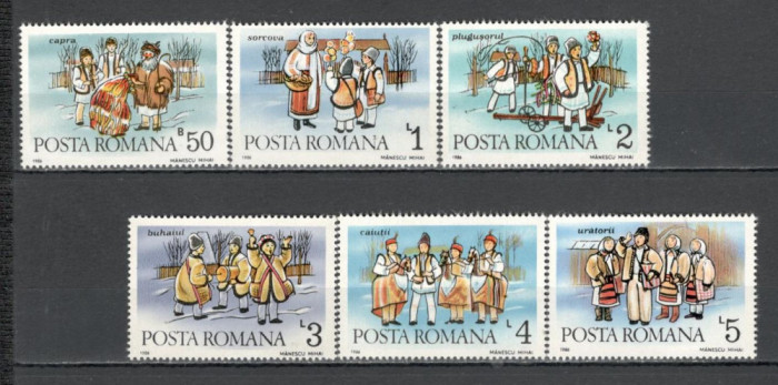 Romania.1986 Obiceiuri de Anul Nou YR.843