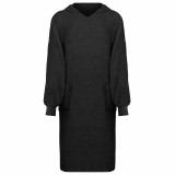 vidaXL Hanorac pătură KINN Negru XL Bumbac 4100887