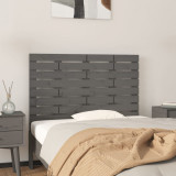 VidaXL Tăblie de pat pentru perete, gri, 96x3x63 cm, lemn masiv pin