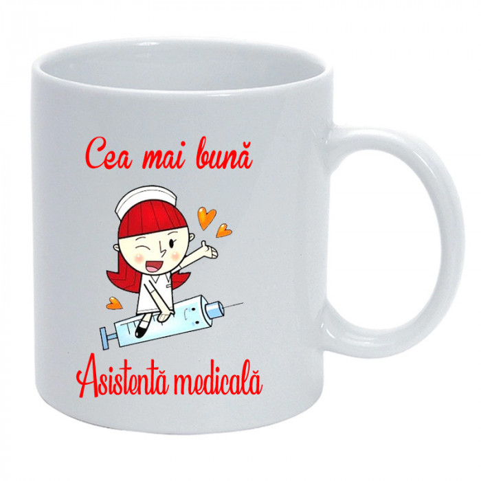 Cana personalizata Cea mai buna asistenta medicala